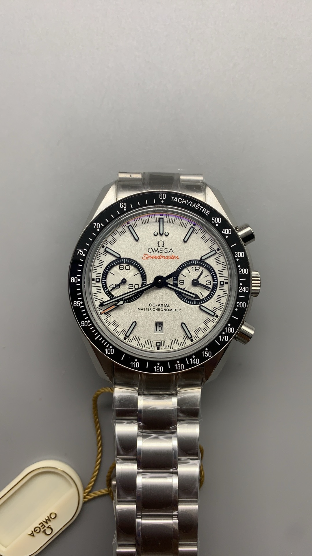 Omega Speedmaster Racing Chronograph 44.25mm replica, leather with deployant buckle strap