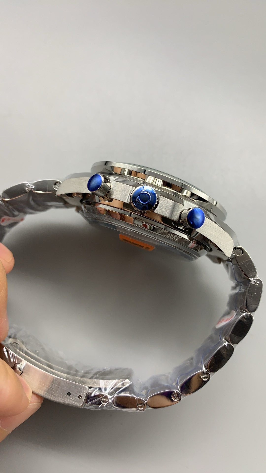 Omega Speedmaster Professional Blue Dial super clone, stainless steel with folding clasp bracelet