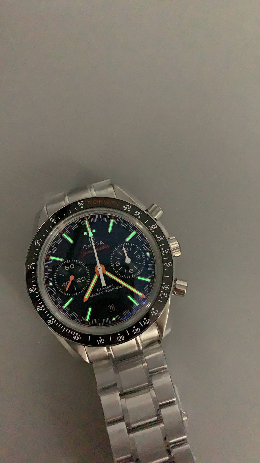 Replica Omega Speedmaster Professional Blue Dial, sapphire with anti-reflective coating crystal