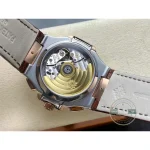 Swiss Replica Nautilus 5980-3R Leather Strap 40.5mm Blue Dial