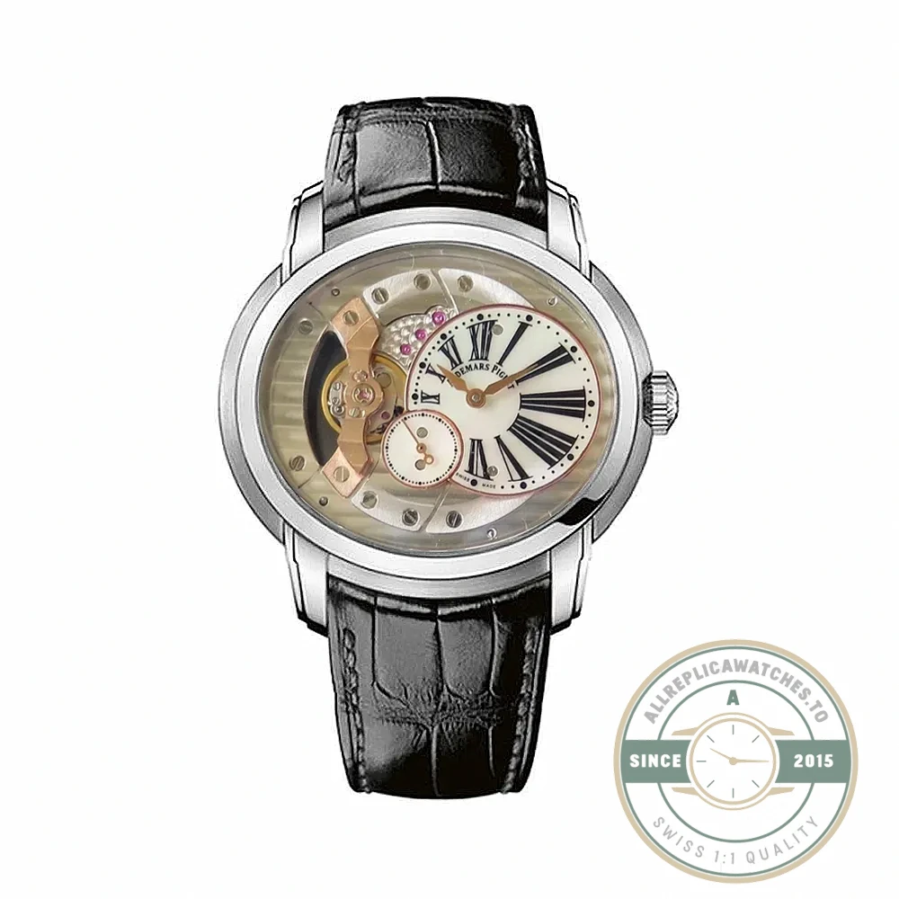 Replica Audemars Piguet Millennium Silver 15350.1 White Dial - Swiss Movement Replica Watch