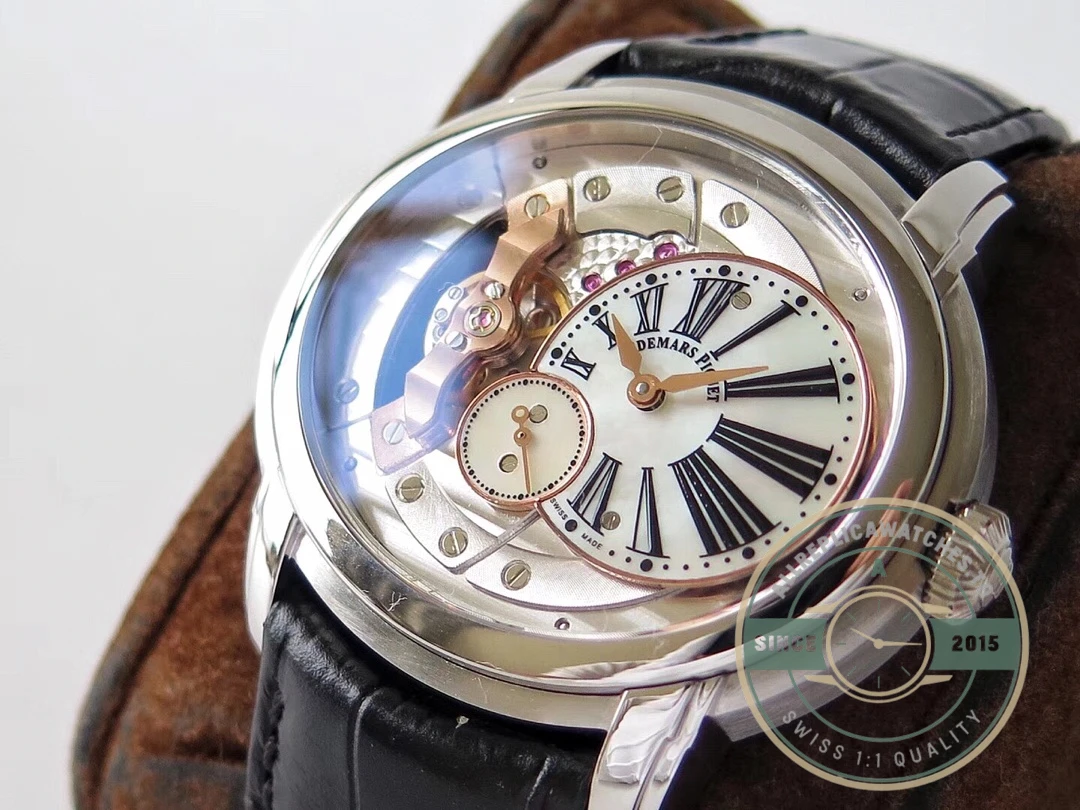 Replica Audemars Piguet Millennium Silver 15350.1 White Dial - Top-Tier Swiss Replica Watch