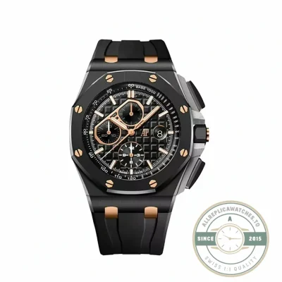 Audemars Piguet Royal Oak Offshore Chronograph 26405CE replica, black ceramic – front view