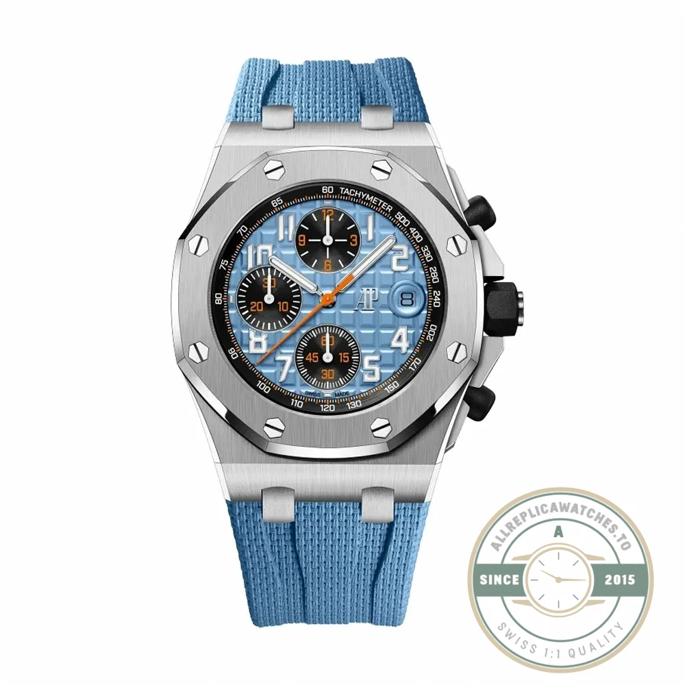 Replica Audemars Piguet Royal Oak Offshore 42mm Sky Blue 26238ST - 1:1 Swiss Replica Watch