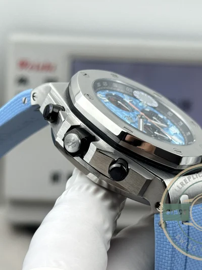 Replica Audemars Piguet Royal Oak Offshore 42mm Sky Blue 26238ST - Premium Super Clone Watch