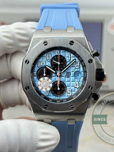 Replica Audemars Piguet Royal Oak Offshore 42mm Sky Blue 26238ST - Best Quality Replica Watch