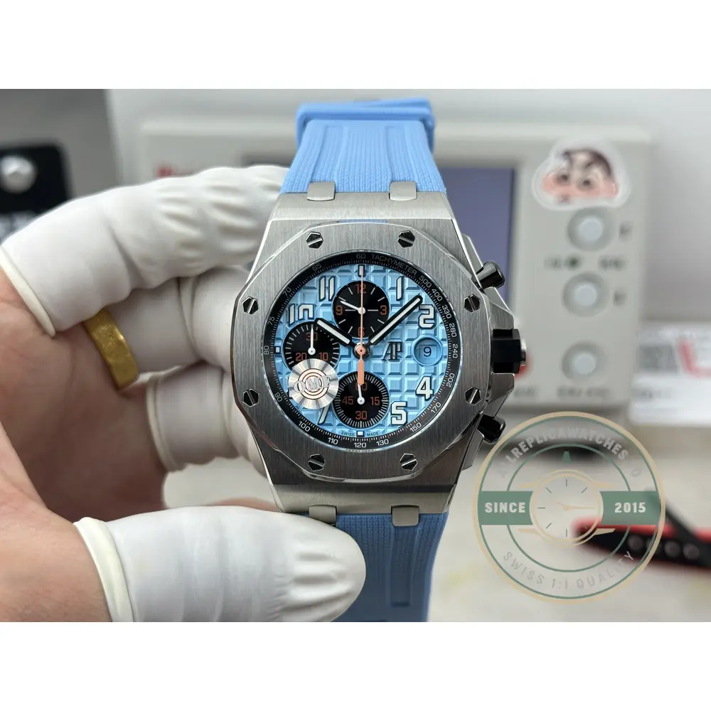 Replica Audemars Piguet Royal Oak Offshore 42mm Sky Blue 26238ST - Best Quality Replica Watch