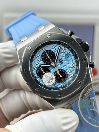 Replica Audemars Piguet Royal Oak Offshore 42mm Sky Blue 26238ST - 1:1 Swiss Replica Watch