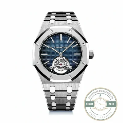 Audemars Piguet Royal Oak Tourbillon 26510ST replica, blue dial – front view