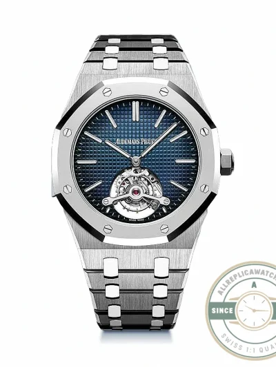 Replica Audemars Piguet Royal Oak Tourbillon 26510ST.OO.1220ST.01 Blue Dial - Affordable Super Clone Watch