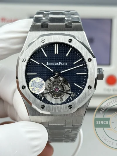 Replica Audemars Piguet Royal Oak Tourbillon 26510ST.OO.1220ST.01 Blue Dial - Affordable Super Clone Watch