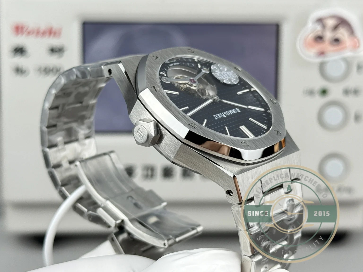 Replica Audemars Piguet Royal Oak Tourbillon 26510ST.OO.1220ST.01 Blue Dial - 1:1 Swiss Replica Watch