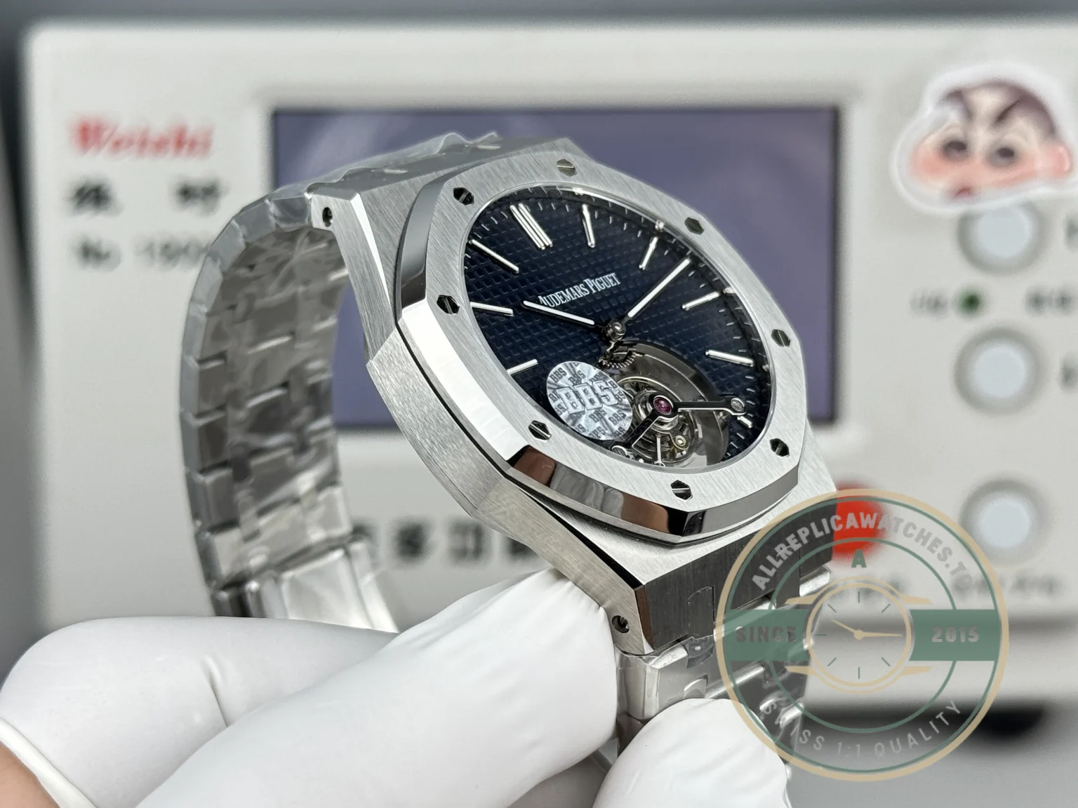 Replica Audemars Piguet Royal Oak Tourbillon 26510ST.OO.1220ST.01 Blue Dial - Swiss Movement Replica Watch