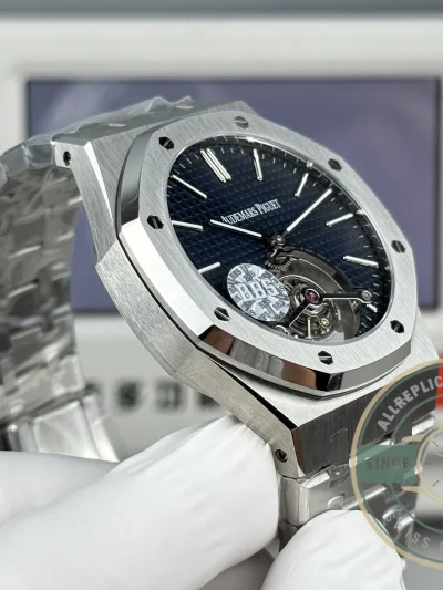 Replica Audemars Piguet Royal Oak Tourbillon 26510ST.OO.1220ST.01 Blue Dial - Swiss Movement Replica Watch