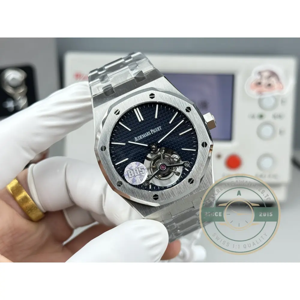 Replica Audemars Piguet Royal Oak Tourbillon 26510ST.OO.1220ST.01 Blue Dial - Top-Tier Swiss Replica Watch