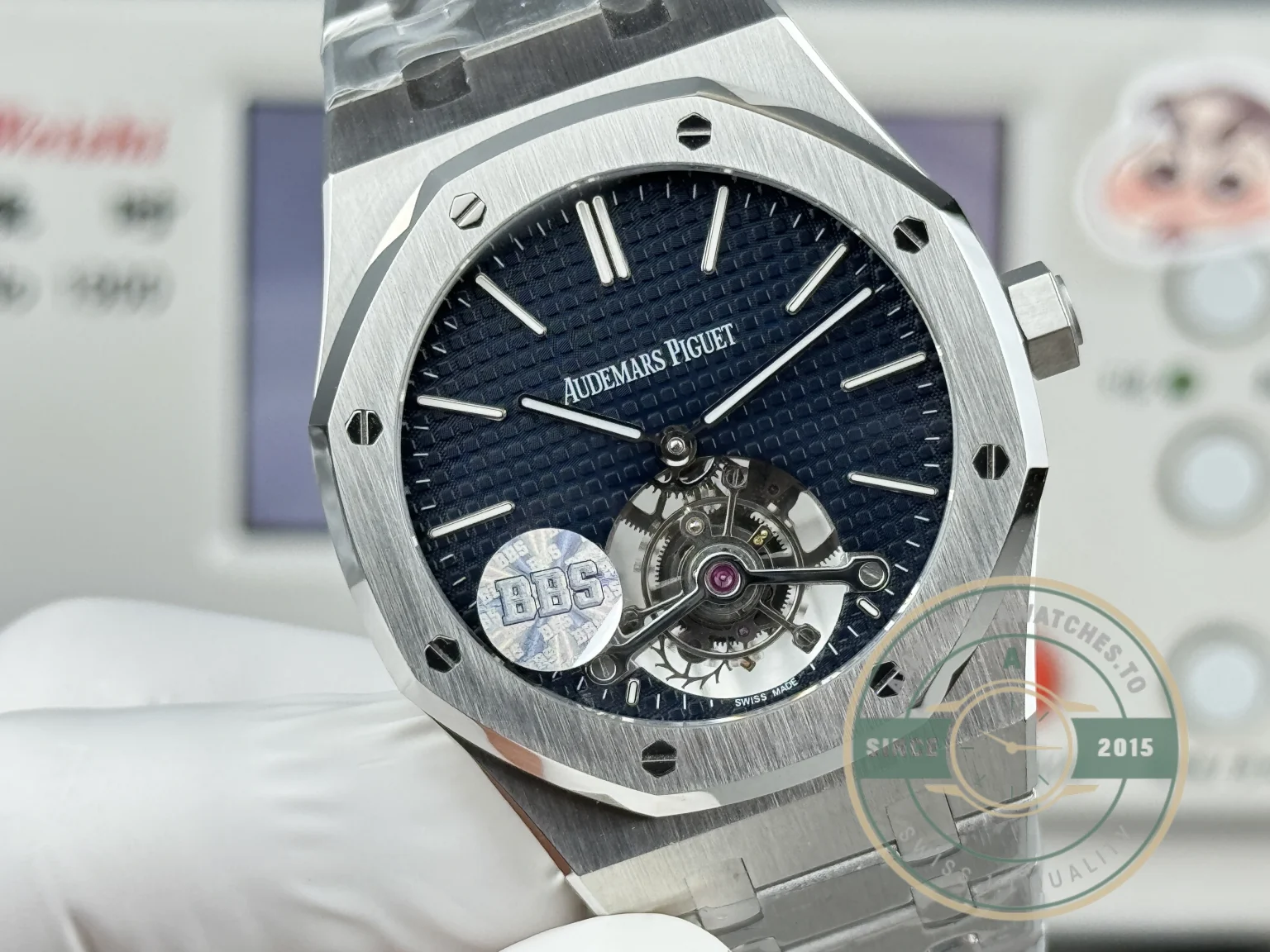 Replica Audemars Piguet Royal Oak Tourbillon 26510ST.OO.1220ST.01 Blue Dial - Factory Super Clone Watch