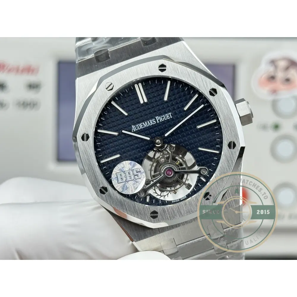 Replica Audemars Piguet Royal Oak Tourbillon 26510ST.OO.1220ST.01 Blue Dial - Factory Super Clone Watch