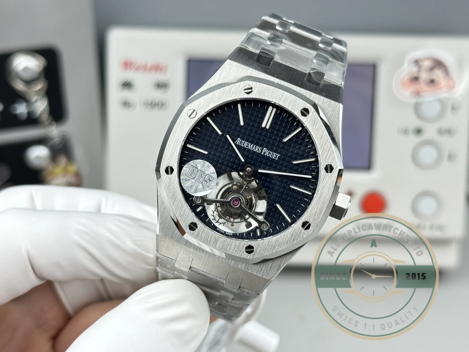 Replica Audemars Piguet Royal Oak Tourbillon 26510ST.OO.1220ST.01 Blue Dial - 1:1 Swiss Replica Watch