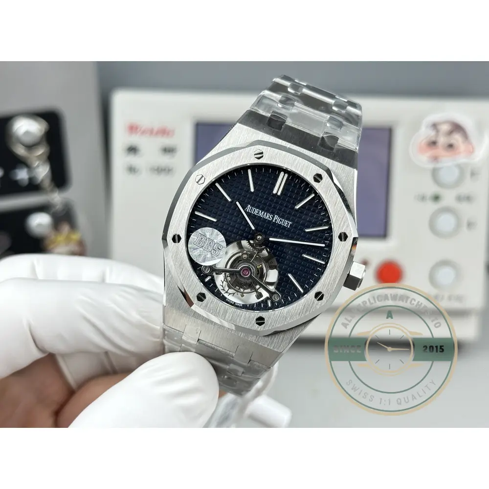 Replica Audemars Piguet Royal Oak Tourbillon 26510ST.OO.1220ST.01 Blue Dial - 1:1 Swiss Replica Watch