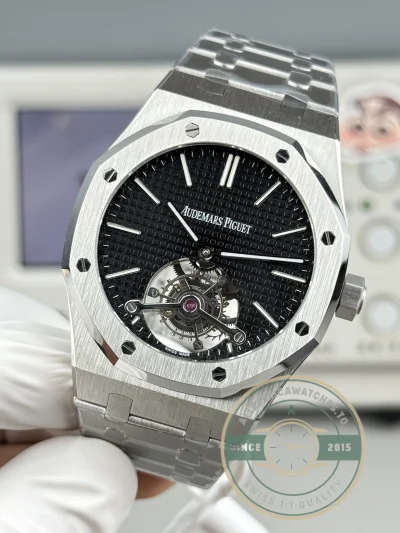Replica Audemars Piguet Royal Oak Tourbillon 26512ST.OO.1220ST.01 Black Dial - Budget Luxury Replica Watch