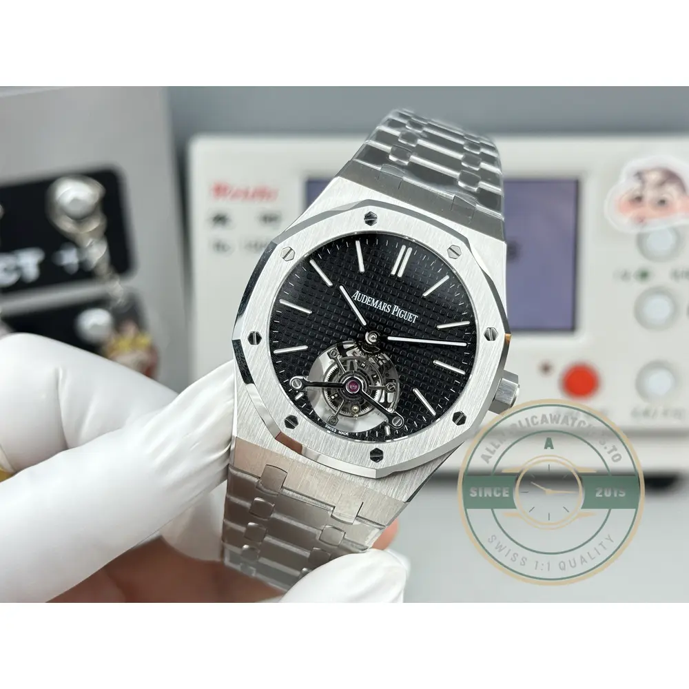 Replica Audemars Piguet Royal Oak Tourbillon 26512ST.OO.1220ST.01 Black Dial - Luxury Replica Watch