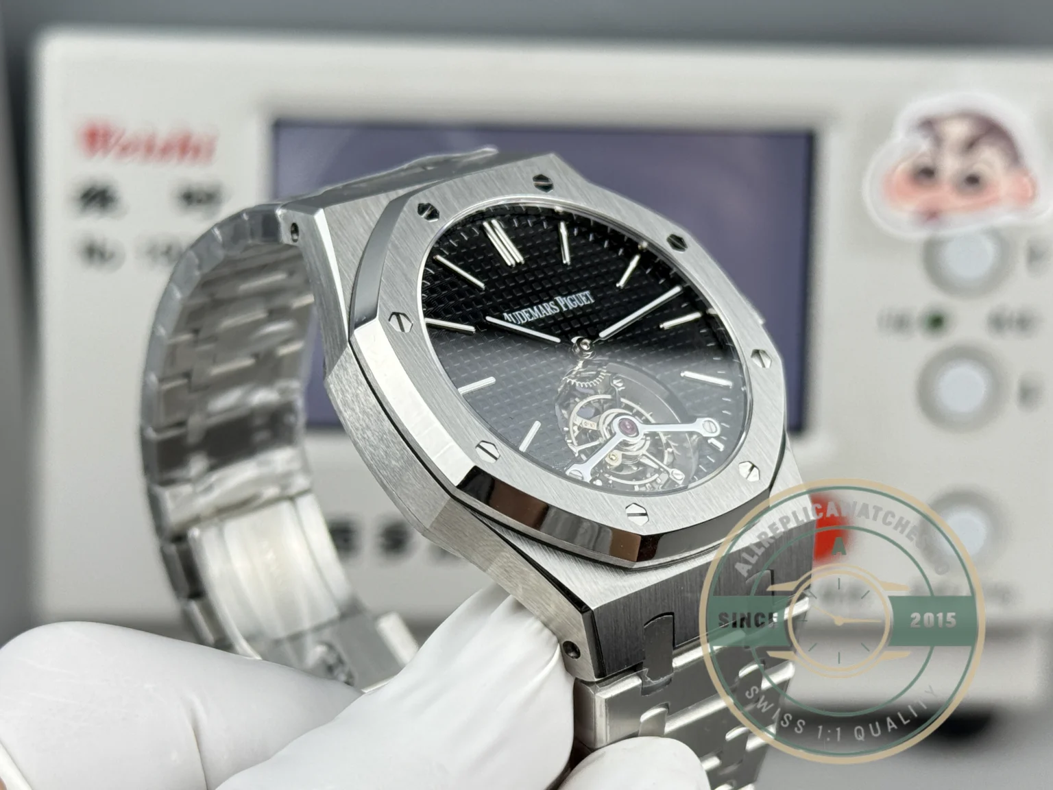 Replica Audemars Piguet Royal Oak Tourbillon 26512ST.OO.1220ST.01 Black Dial - Best Quality Replica Watch
