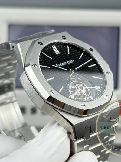 Replica Audemars Piguet Royal Oak Tourbillon 26512ST.OO.1220ST.01 Black Dial - Best Quality Replica Watch