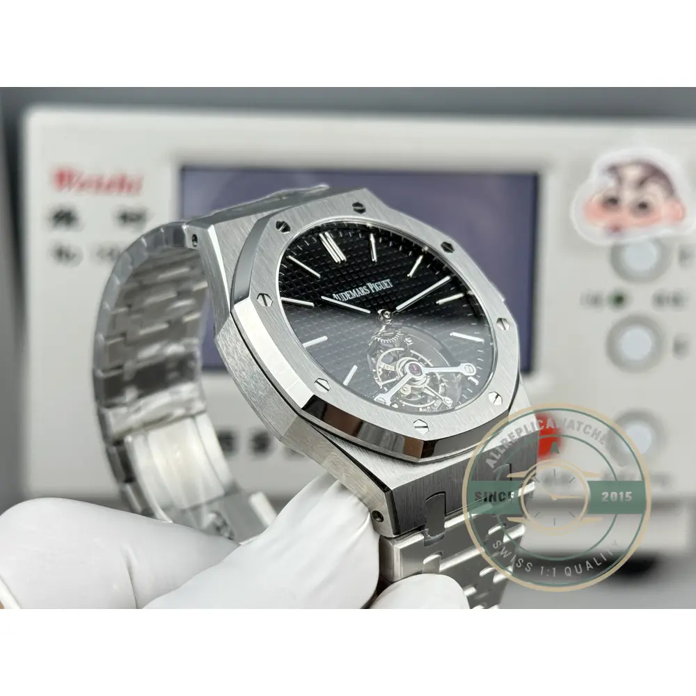 Replica Audemars Piguet Royal Oak Tourbillon 26512ST.OO.1220ST.01 Black Dial - Best Quality Replica Watch