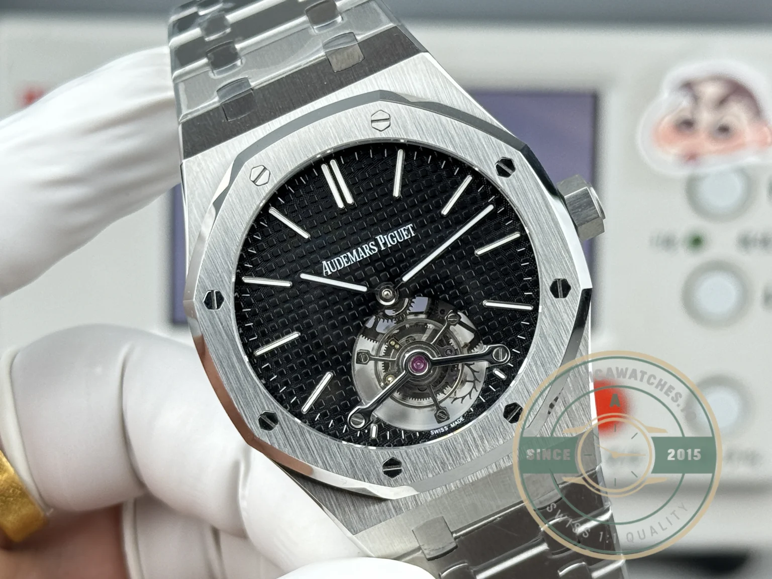 Replica Audemars Piguet Royal Oak Tourbillon 26512ST.OO.1220ST.01 Black Dial - High-Grade Replica Watch