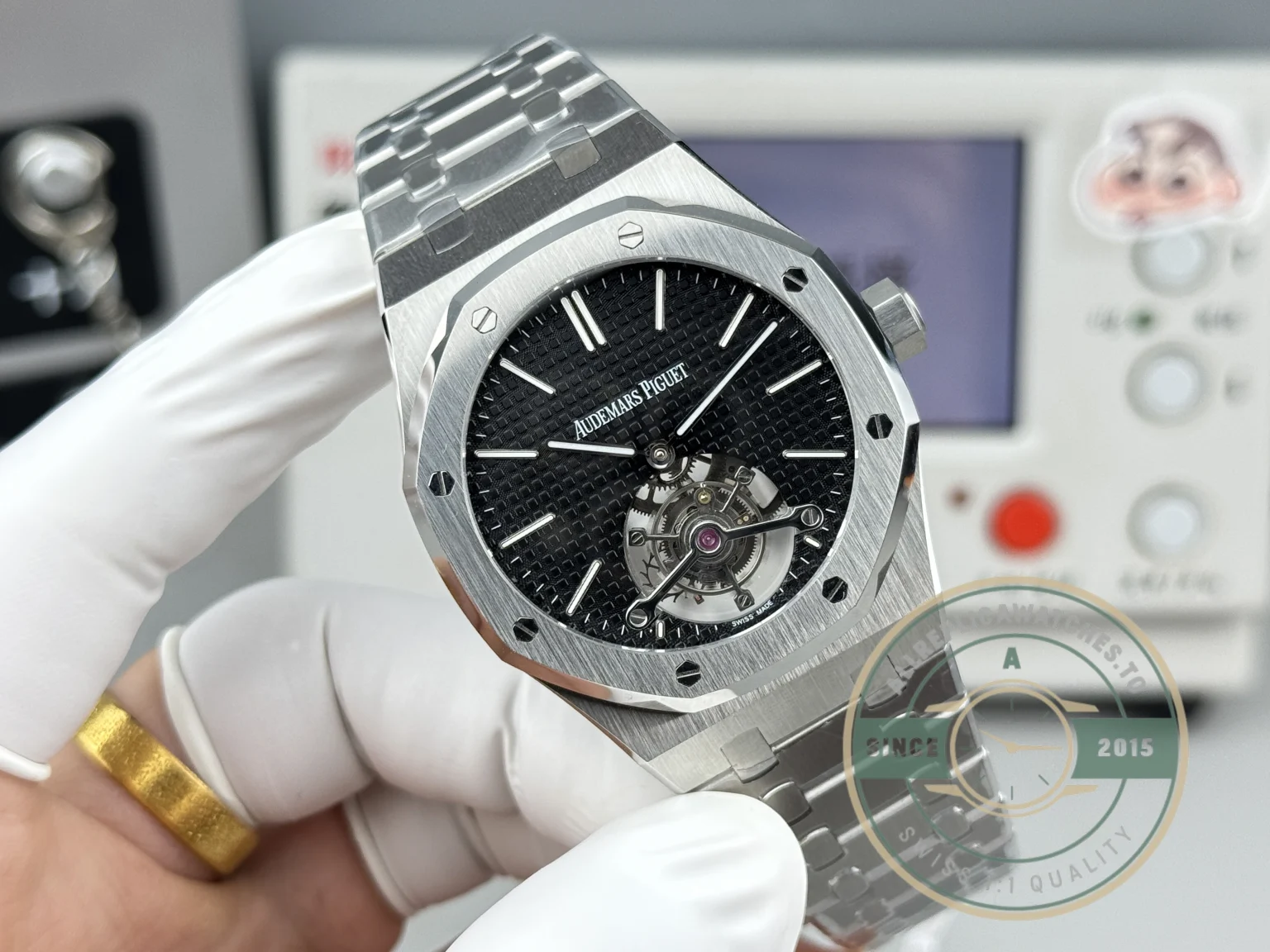 Replica Audemars Piguet Royal Oak Tourbillon 26512ST.OO.1220ST.01 Black Dial - Premium Super Clone Watch