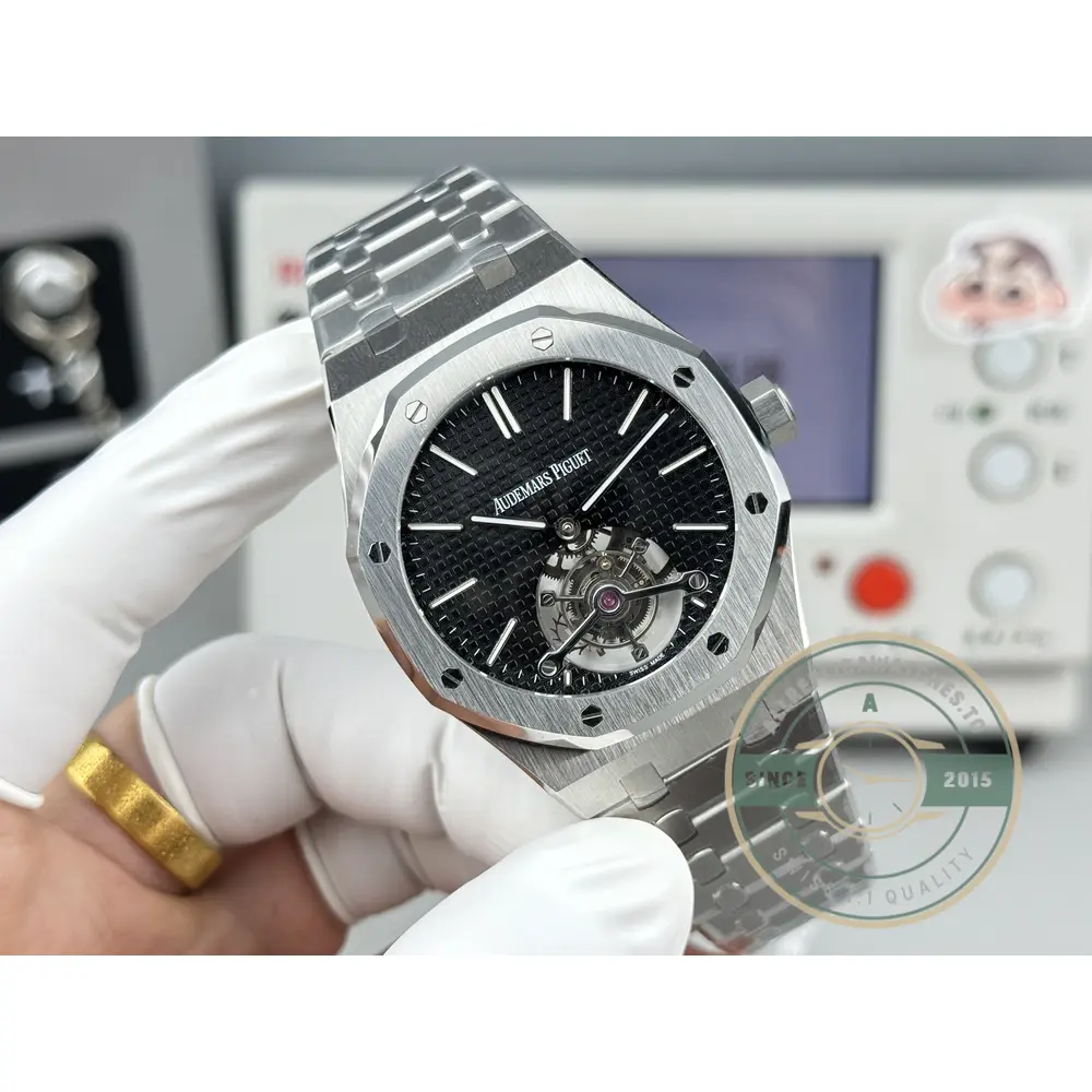 Replica Audemars Piguet Royal Oak Tourbillon 26512ST.OO.1220ST.01 Black Dial - Premium Super Clone Watch