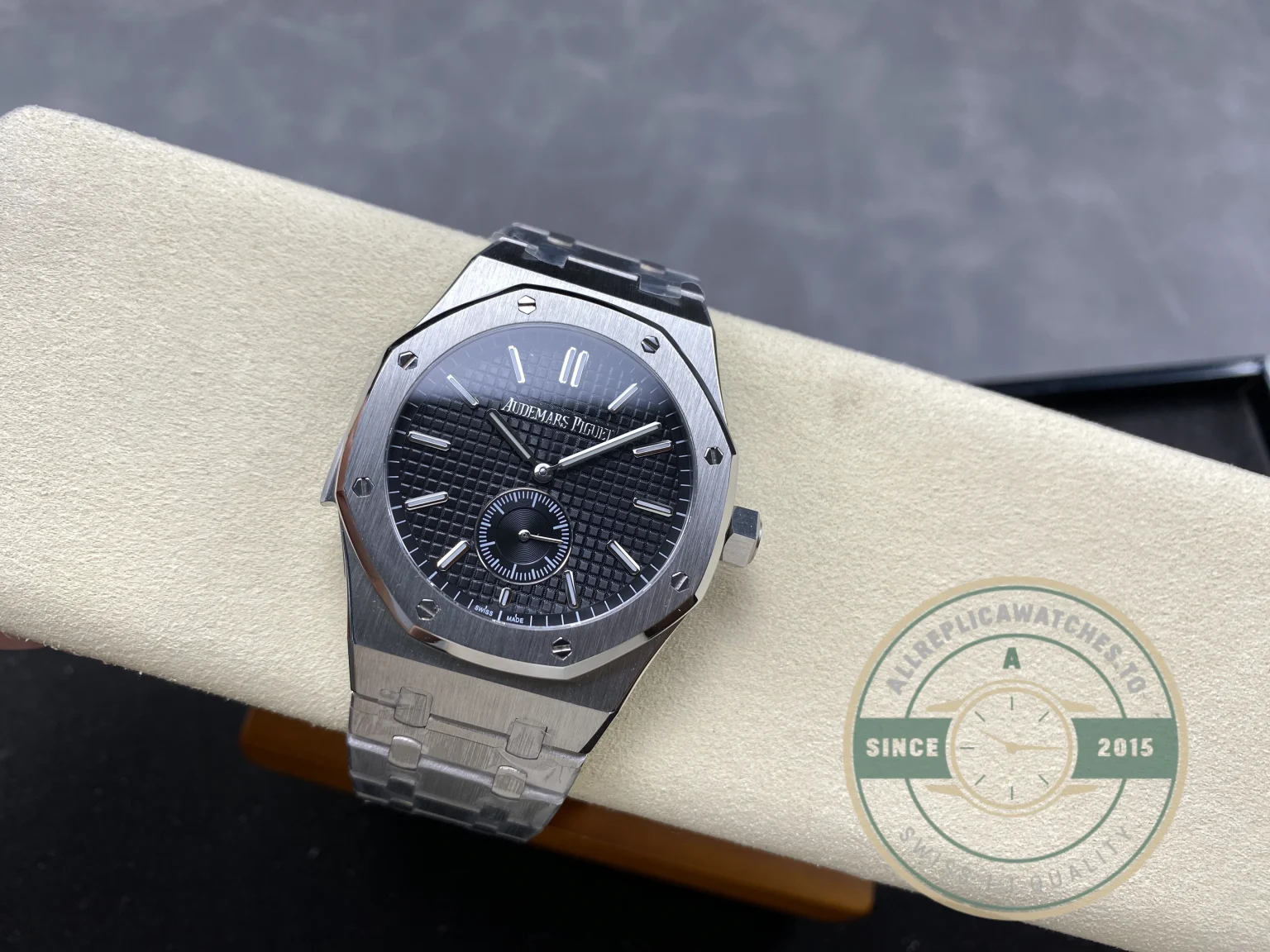 Replica Audemars Royal Oak Titanium 42mm Black Dial 26591TI.OO.1252TI.03 - Swiss Movement Replica Watch