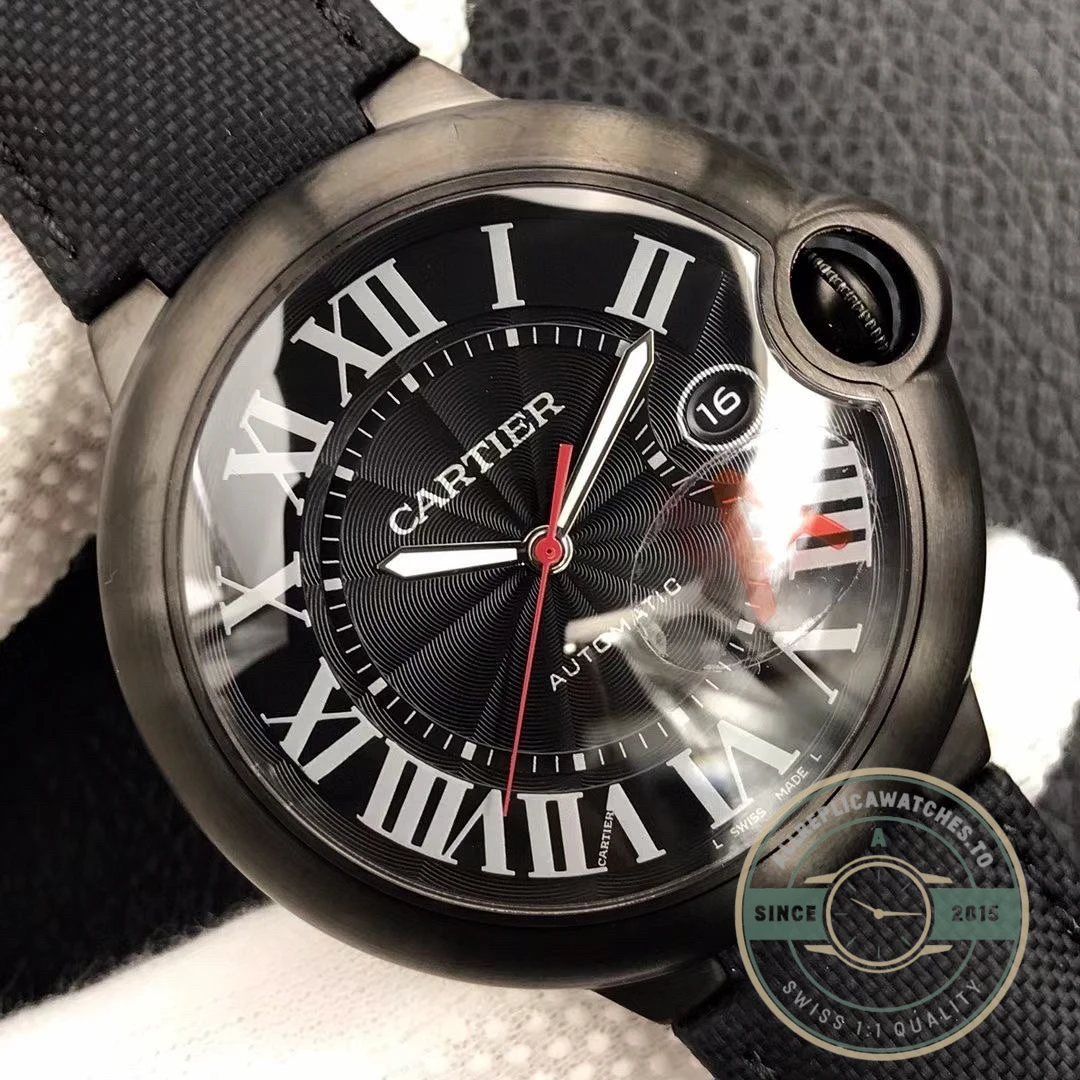 Replica Cartier Ballon Bleu 42mm Black Dial WSBB0015 - 1:1 Swiss Replica Watch