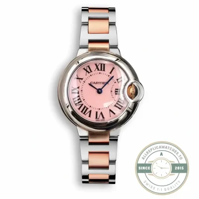 Replica Cartier Ballon Bleu Pink Dial 28mm W6920033 - Best Quality Replica Watch