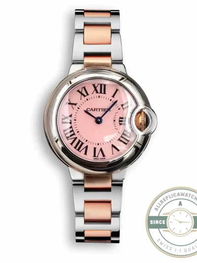 Replica Cartier Ballon Bleu Pink Dial 28mm W6920033 - Best Quality Replica Watch