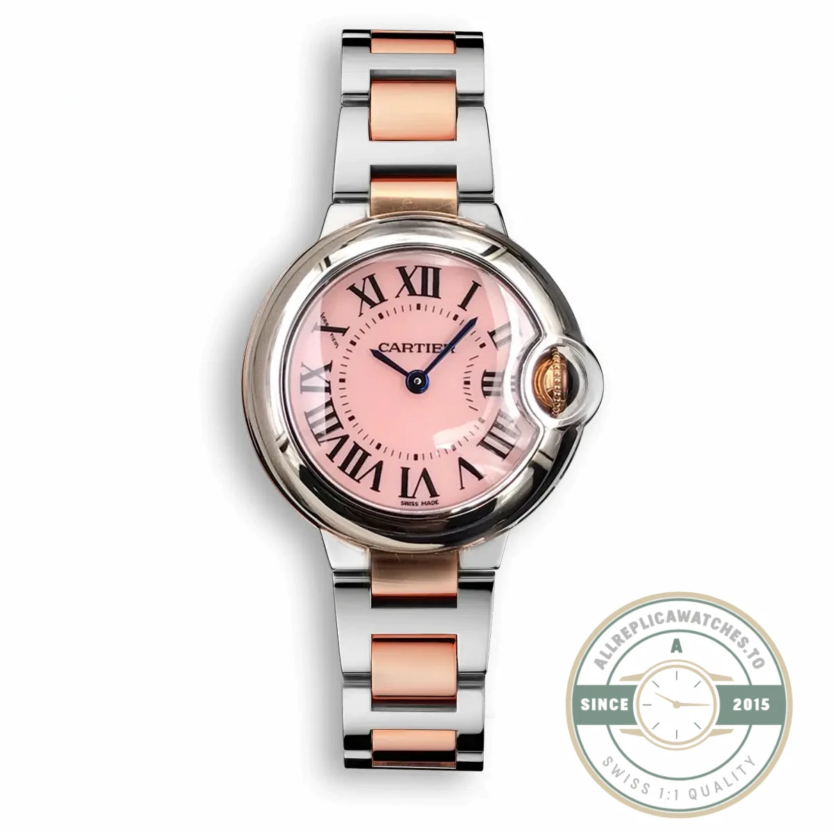Replica Cartier Ballon Bleu Pink Dial 28mm W6920033 - Best Quality Replica Watch
