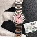 Replica Cartier Ballon Bleu Pink Dial 28mm W6920033 - Swiss Movement Replica Watch