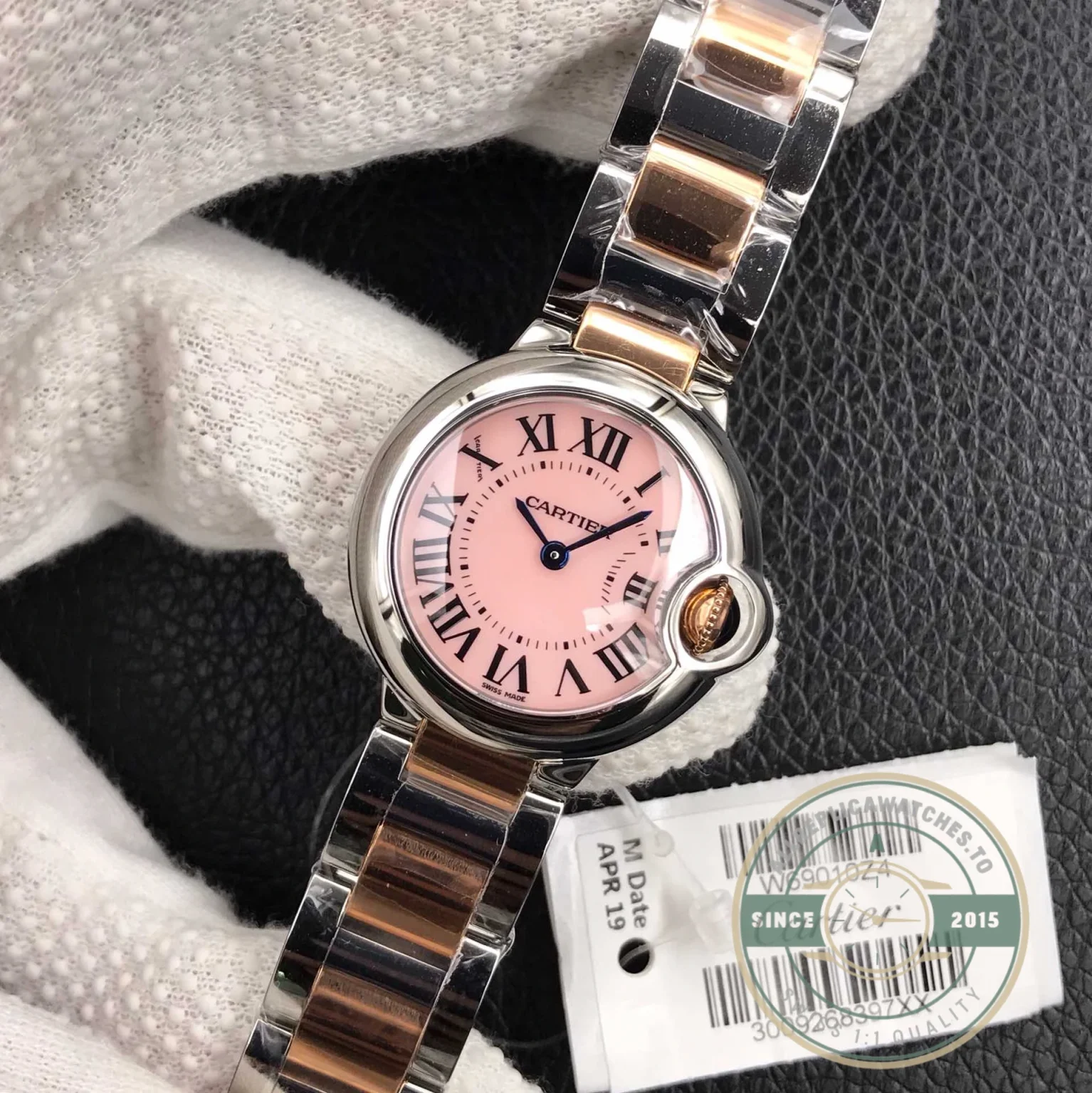 Replica Cartier Ballon Bleu Pink Dial 28mm W6920033 - Luxury Replica Watch