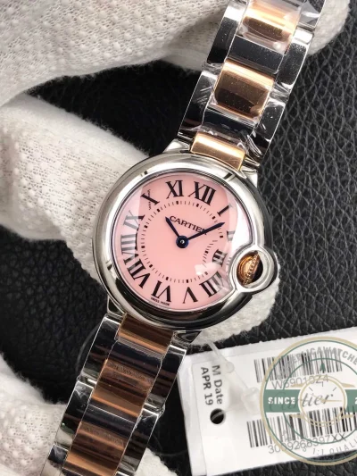 Replica Cartier Ballon Bleu Pink Dial 28mm W6920033 - Luxury Replica Watch