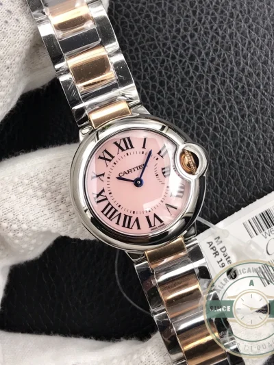 Replica Cartier Ballon Bleu Pink Dial 28mm W6920033 - Best Quality Replica Watch