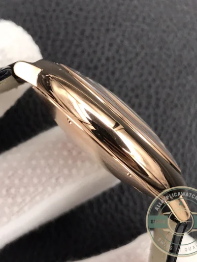 Replica Cartier Ballon Bleu Rose Gold Silver Dial Brown WGBB0030 - Best Quality Replica Watch