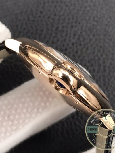 Replica Cartier Ballon Bleu Rose Gold Silver Dial Brown WGBB0030 - Luxury Replica Watch