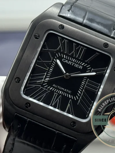 Replica Cartier Santos 100 Steel & Black Titanium W2020010 - Top-Tier Swiss Replica Watch