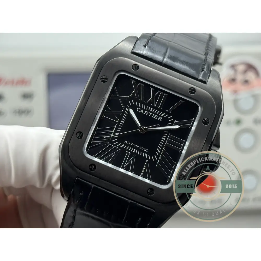Replica Cartier Santos 100 Steel & Black Titanium W2020010 - Top-Tier Swiss Replica Watch
