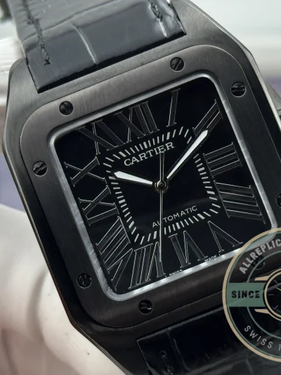 Replica Cartier Santos 100 Steel & Black Titanium W2020010 - Luxury Replica Watch