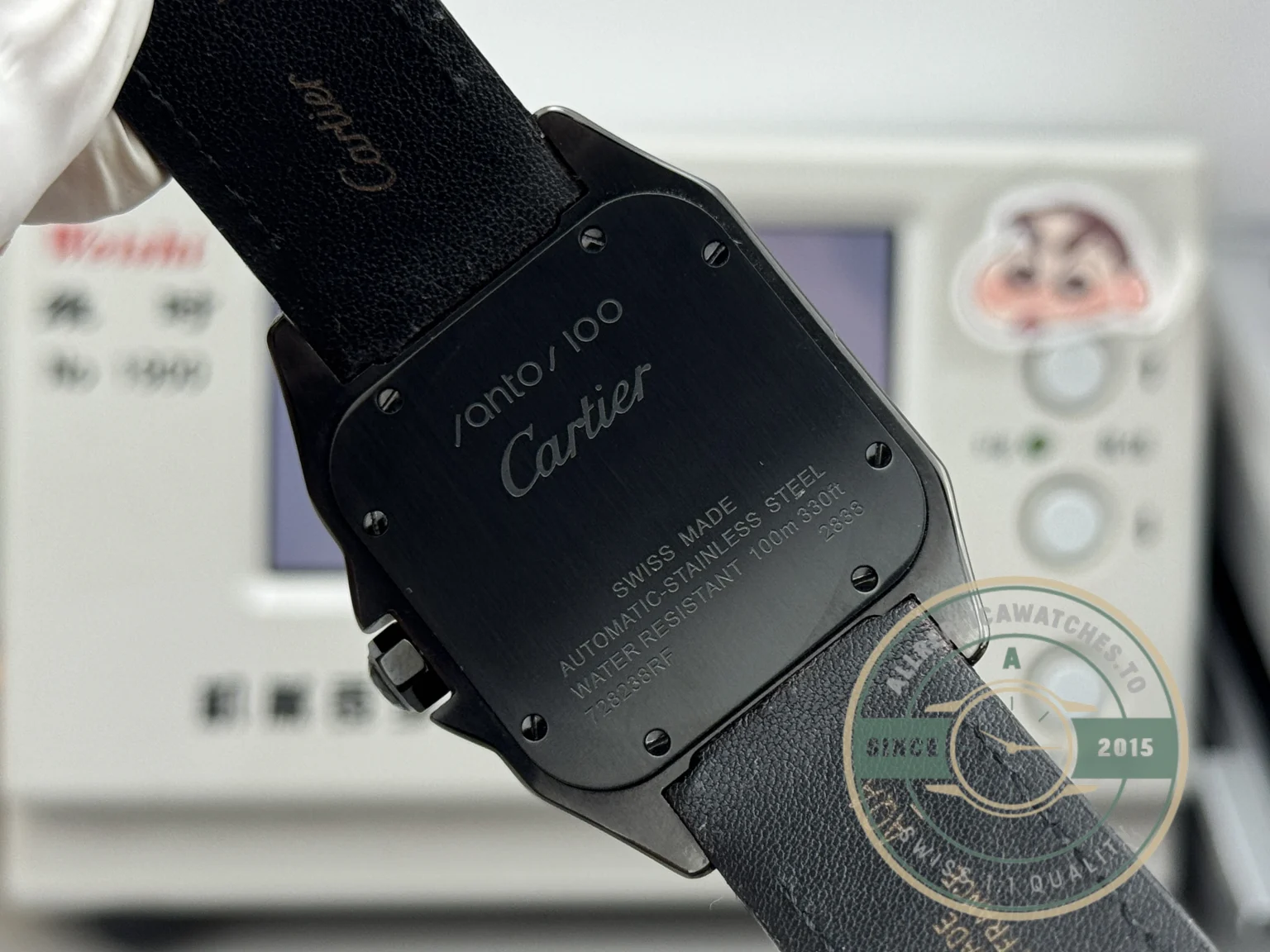 Replica Cartier Santos 100 Steel & Black Titanium W2020010 - 1:1 Swiss Replica Watch
