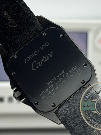 Replica Cartier Santos 100 Steel & Black Titanium W2020010 - 1:1 Swiss Replica Watch