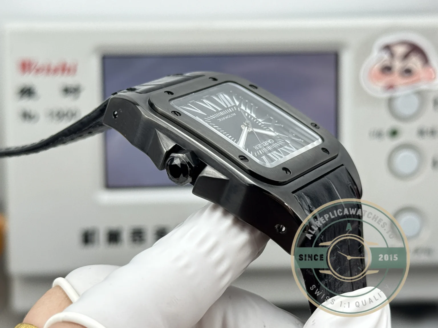 Replica Cartier Santos 100 Steel & Black Titanium W2020010 - Affordable Super Clone Watch