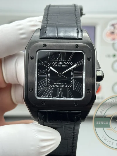 Replica Cartier Santos 100 Steel & Black Titanium W2020010 - 1:1 Swiss Replica Watch