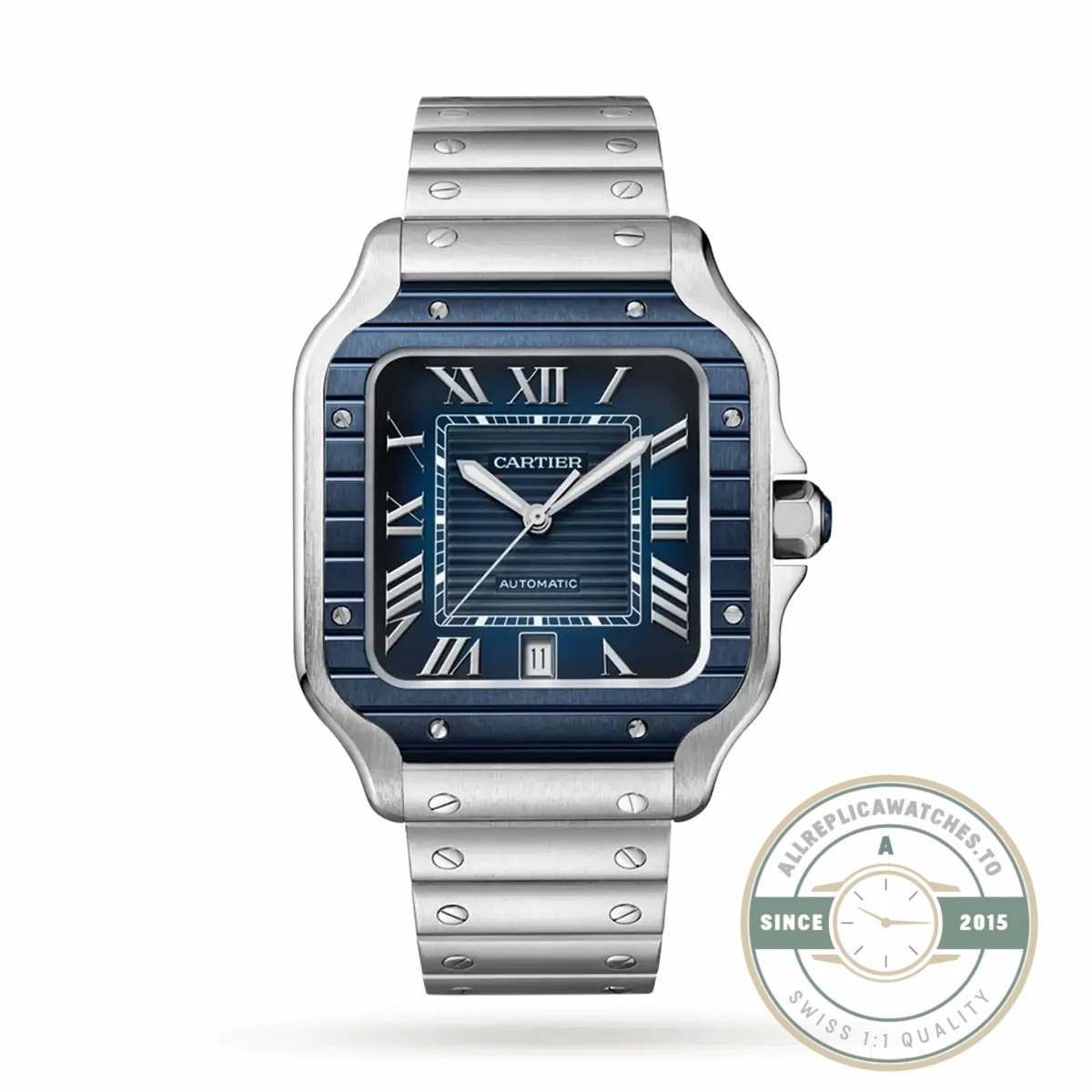 Replica Cartier SANTOS DE Blue Dial 40mm WSSA0048 - Luxury Replica Watch